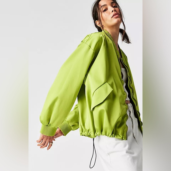 Free people We The Free Echo‎ Bomber Jacket Size medium new without tags - Picture 1 of 11